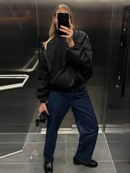 Oversized Padded Bomber Jacket