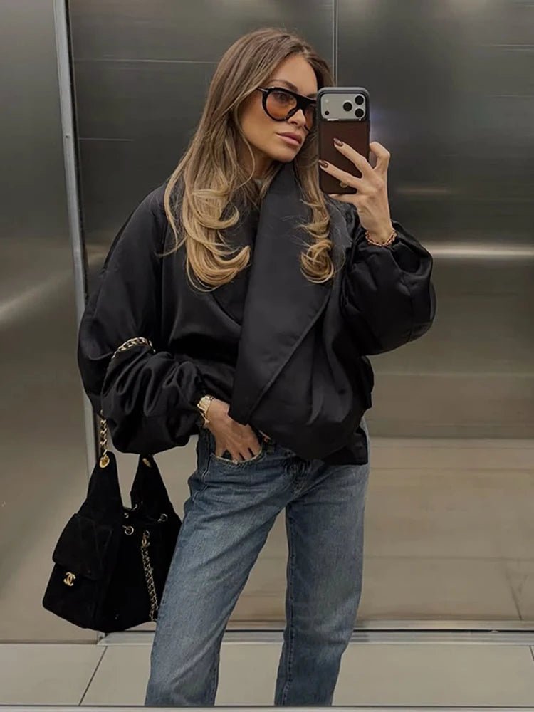Oversized Padded Bomber Jacket