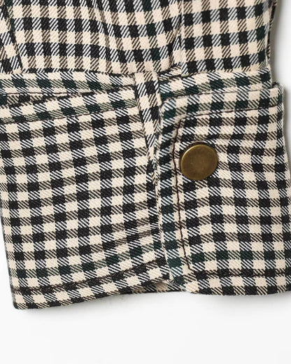Stylish High Neck Checked Bomber Jacket