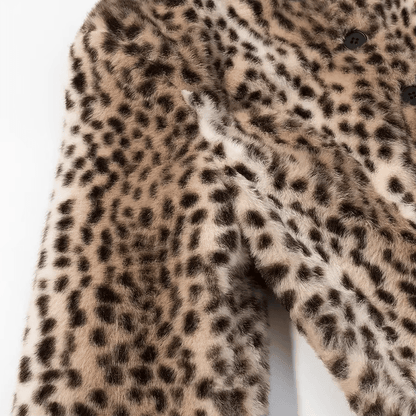 Leopard Faux Fur Cropped Jacket