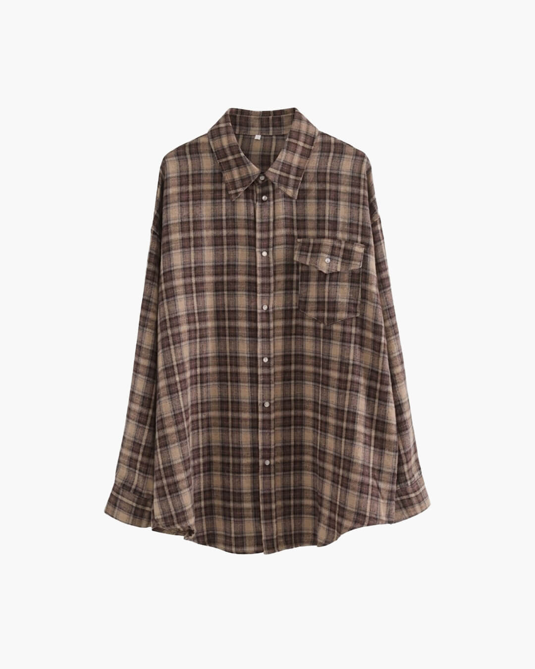 Chemise à carreaux oversize manches longues