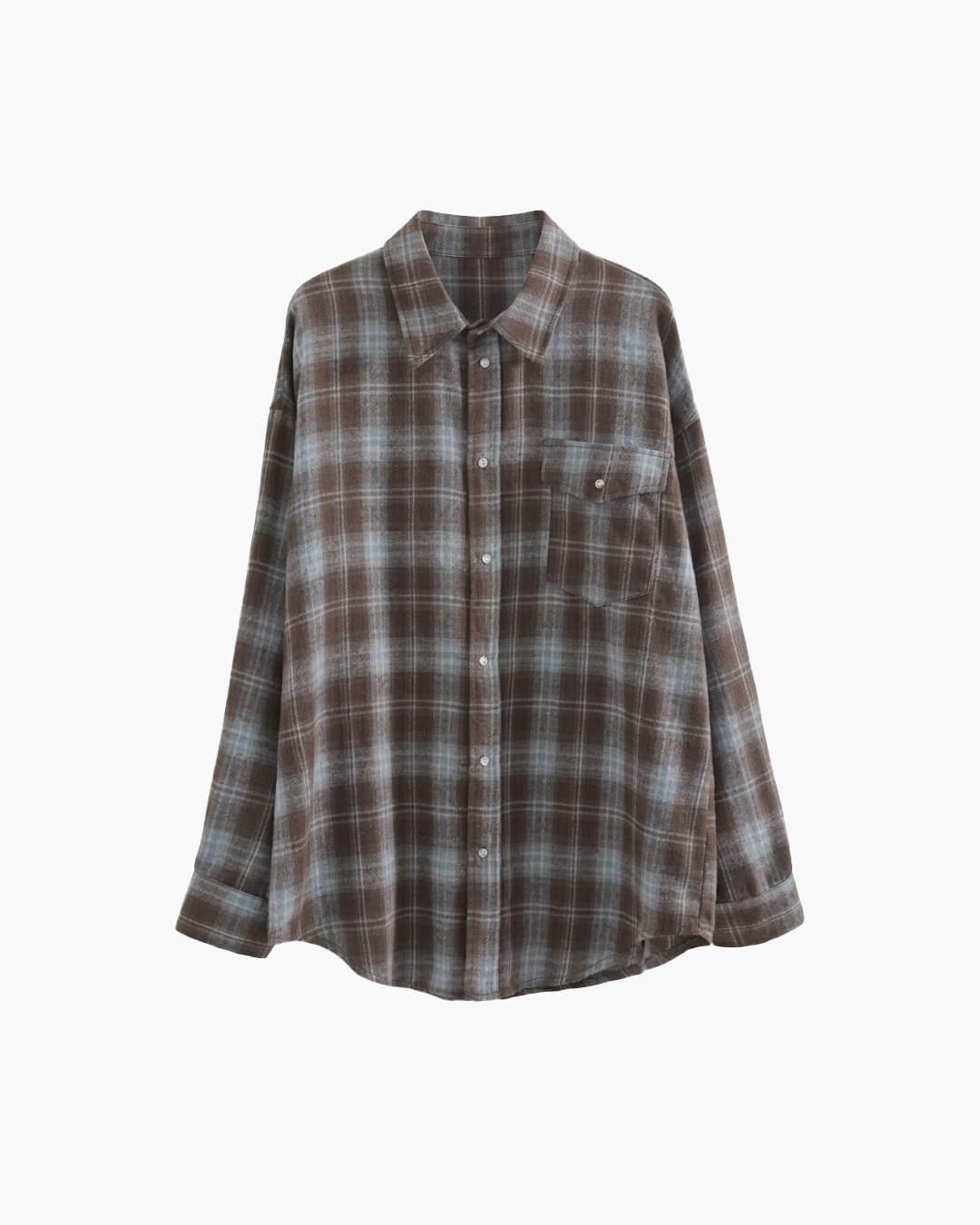 Chemise à carreaux oversize manches longues