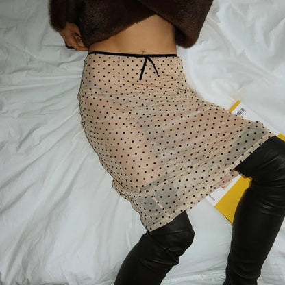 Anna Gonna a Vita Alta in Mesh